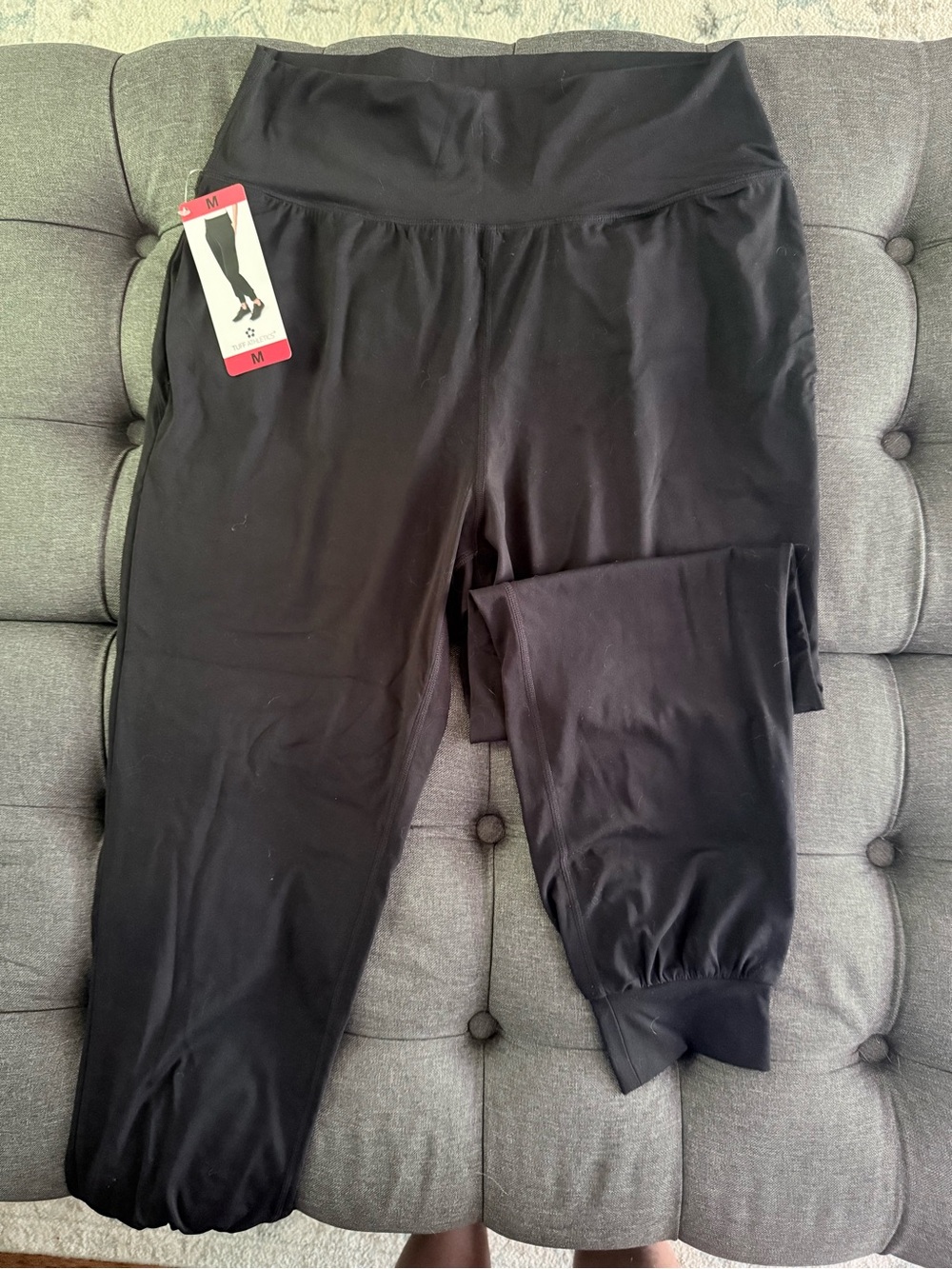 Tuff Athletics Black Capri Track Joggers
